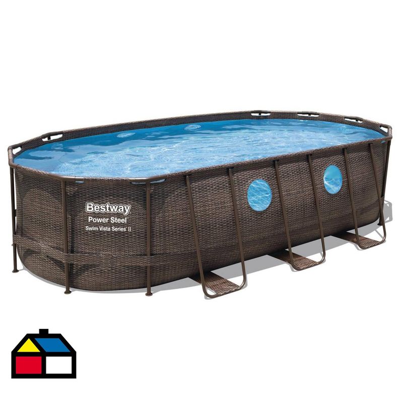 BESTWAY - Set piscina estructural ovalada 549X274X122 cm