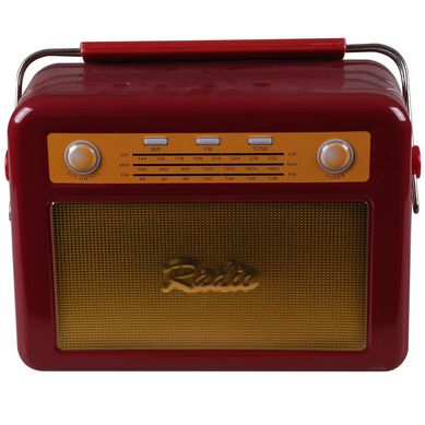 Caja metal 3D radio roja
