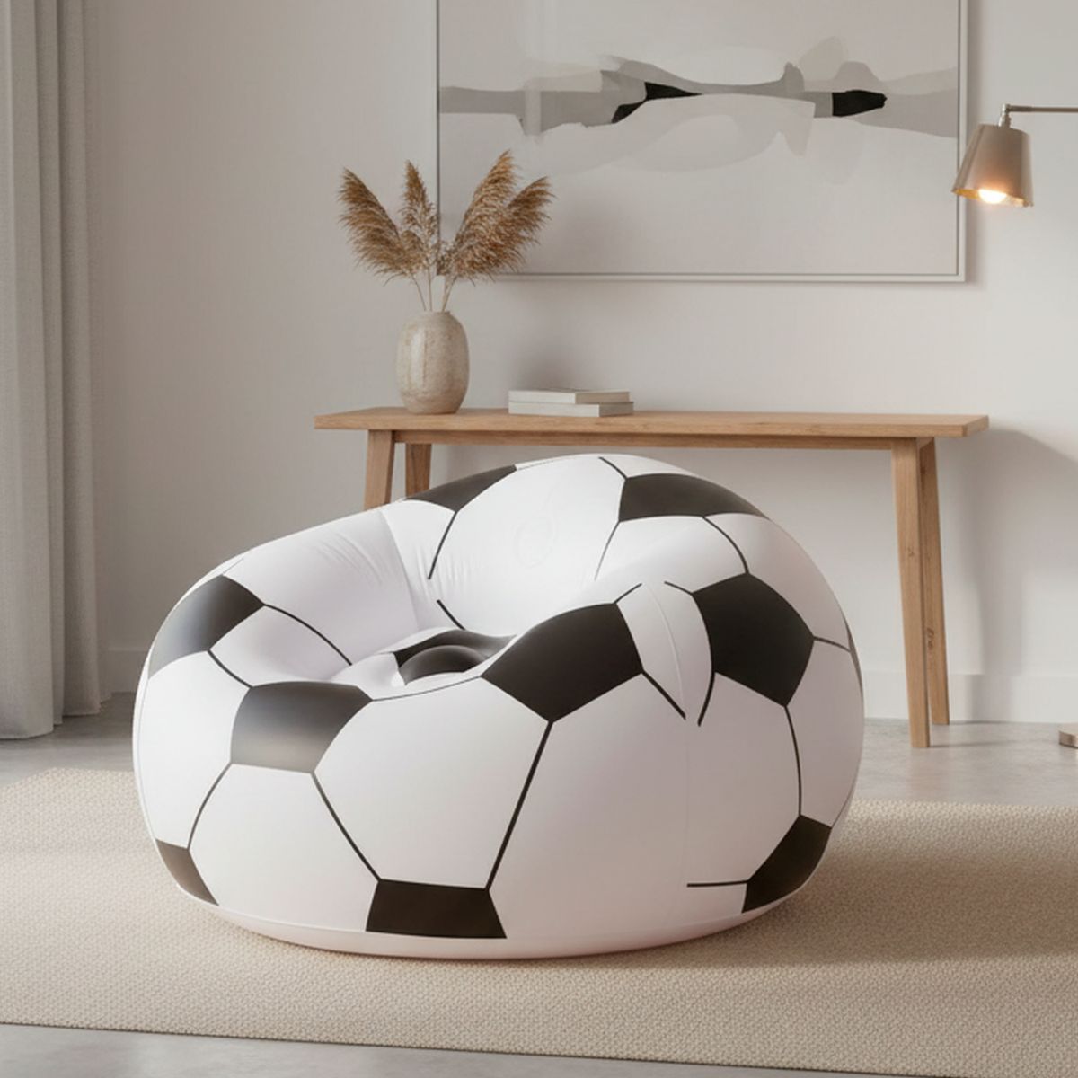 BESTWAY - Sillón 1 cuerpo 75010 112x66x114 cm Blanco - Negro