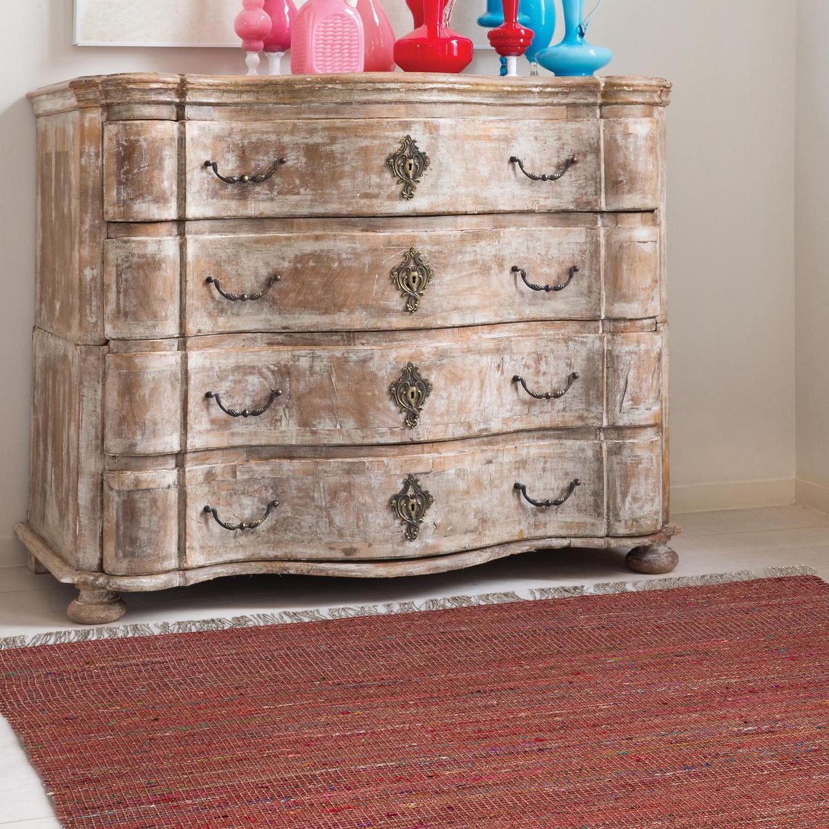 JUST HOME COLLECTION - Alfombra Grande Revibe 200x290 cm Poliéster Burdeo