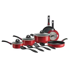 TRAMONTINA - Batería de Cocina 13 Piezas Aluminio 80149-556 Rojo