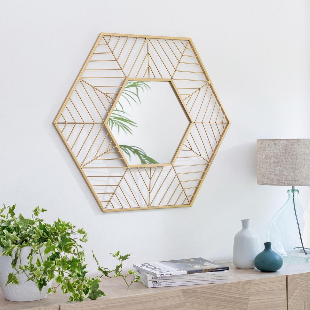 JUST HOME COLLECTION - Espejo bodo 69,5x80 cm dorado