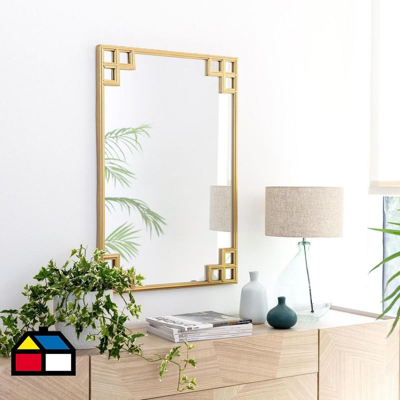 HOMY - Espejo dramond 61x89 cm dorado