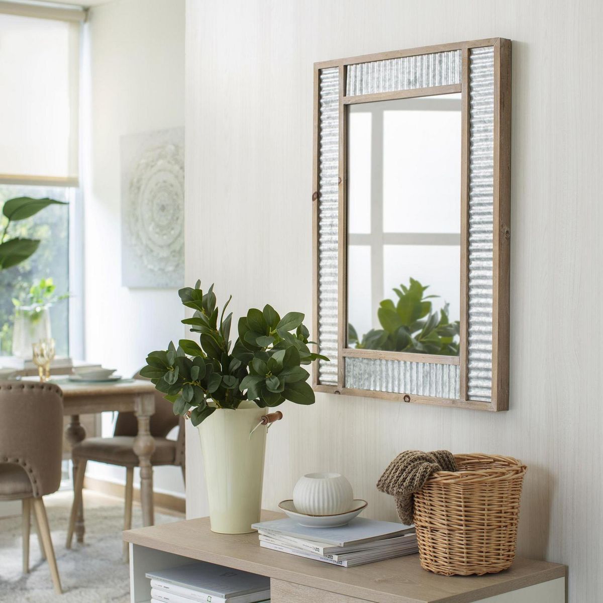 JUST HOME COLLECTION - Espejo mold 61x81 cm plata