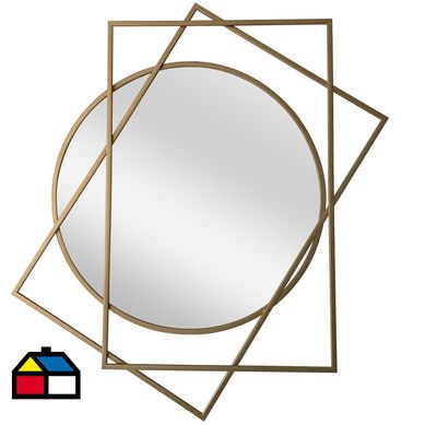 Espejo eclipse 80x86 cm dorado