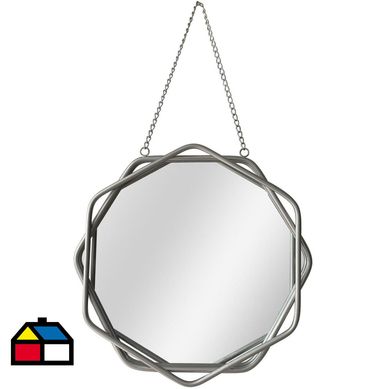 Espejo bergen 45,5x46,5 cm plata