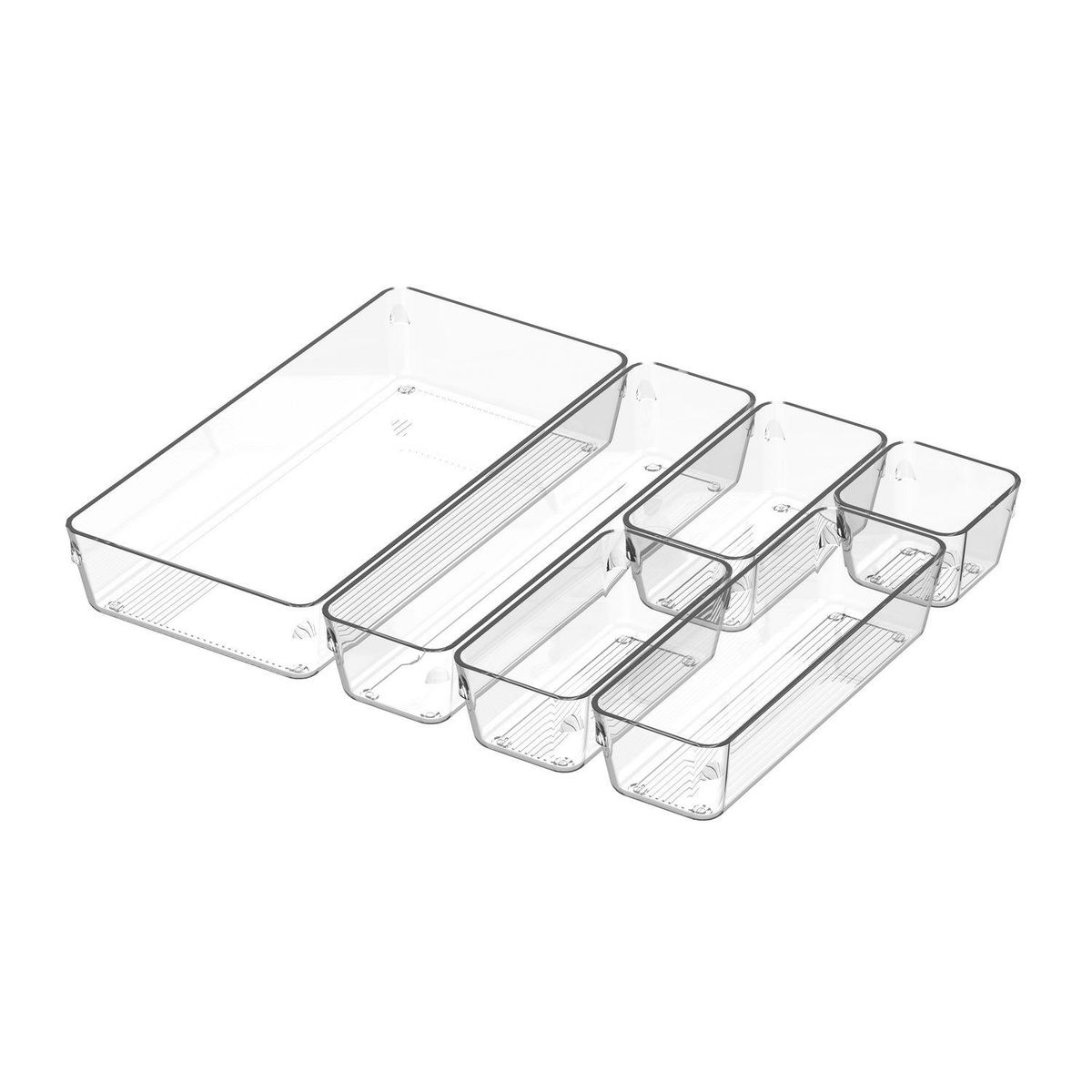 JUST HOME COLLECTION - Set 6 Organizadores 8.8x31.7x16.2 cm Transparente