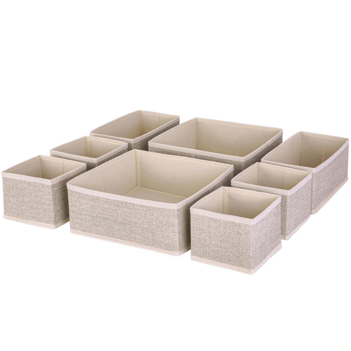 JUST HOME COLLECTION - Set 8 Organizadores 28x11x28 cm Beige