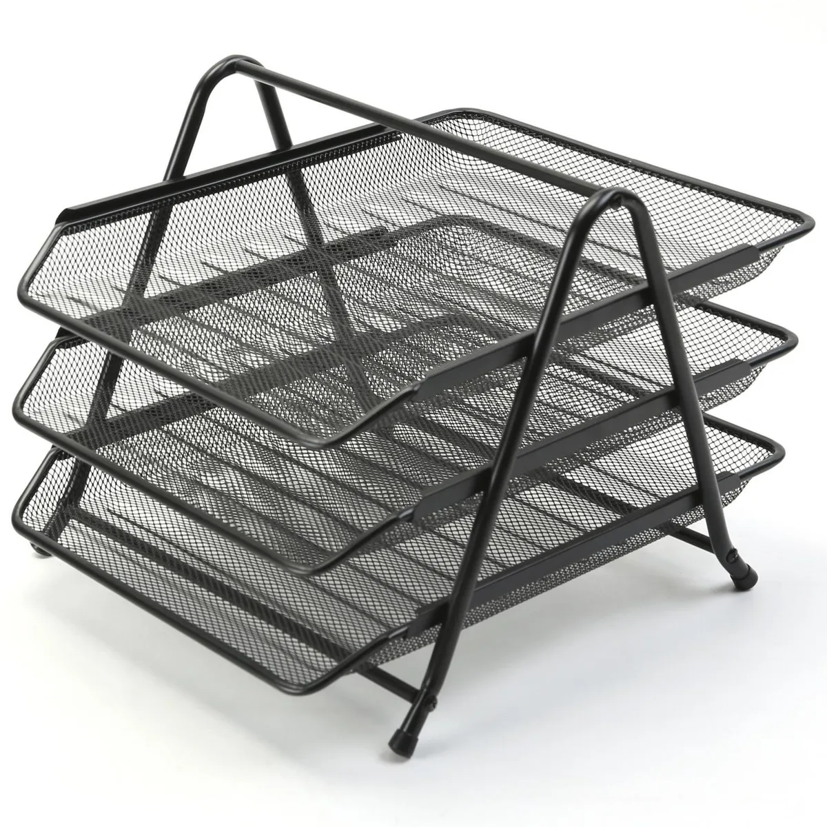 JUST HOME COLLECTION - Organizador de papel 3n negro