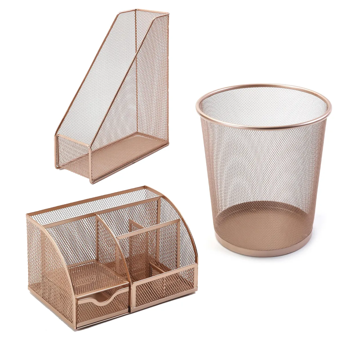 JUST HOME COLLECTION - Combo Organizadores Escritorio Cobre