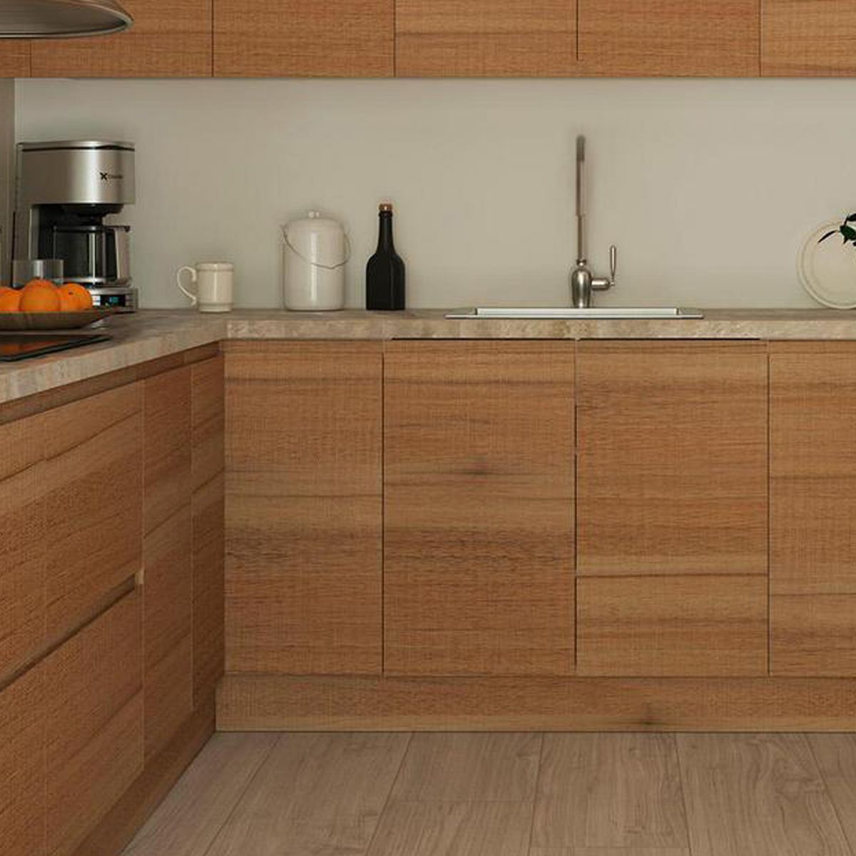 JUST HOME COLLECTION - Base 40 nogal fondo 48 mano derecha