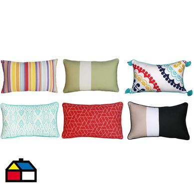 Cojn terraza 50x30 cm diseo colores surtidos