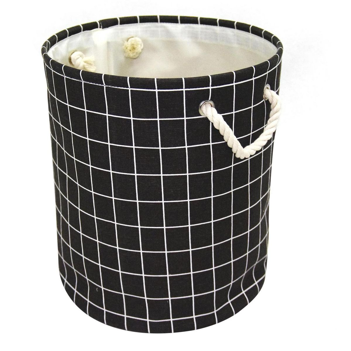 JUST HOME COLLECTION - Canasto para Ropa Checker 35x40x35 cm 38 l Negro