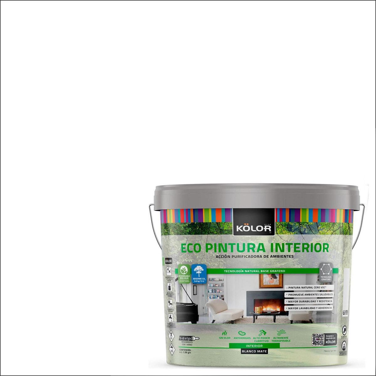 KOLOR -  1 galón(es) Mate Blanco