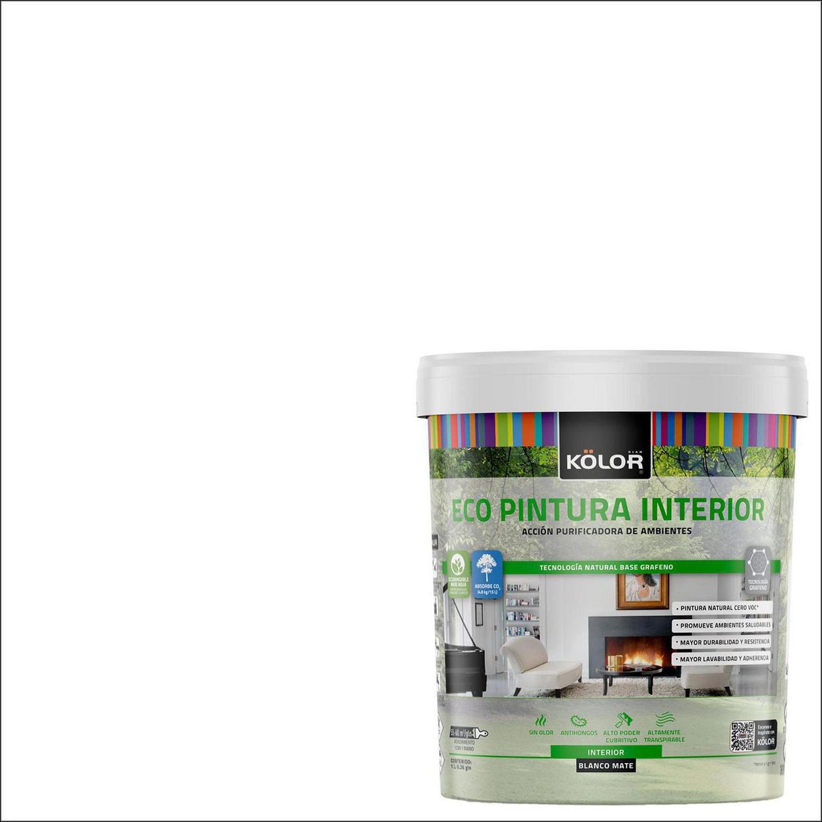KOLOR -  0.25 galón(es) Mate Blanco