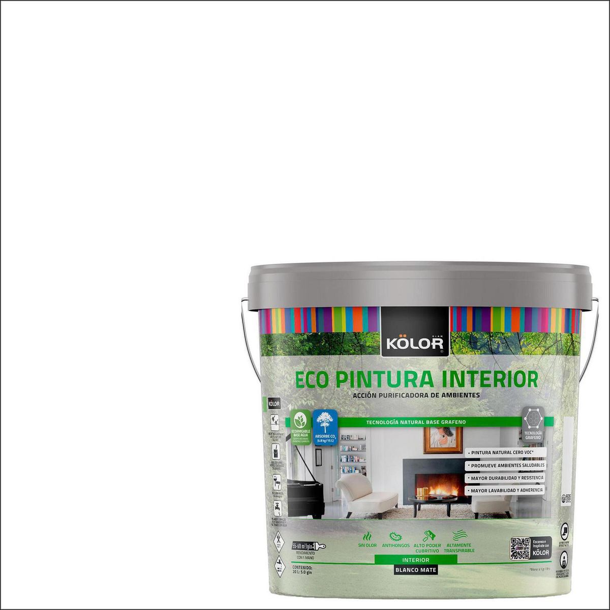 KOLOR - Ecopintura 5 galón(es) Mate Blanco