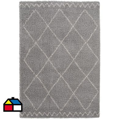 Alfombra gipsy rombos 120x170 cm gris