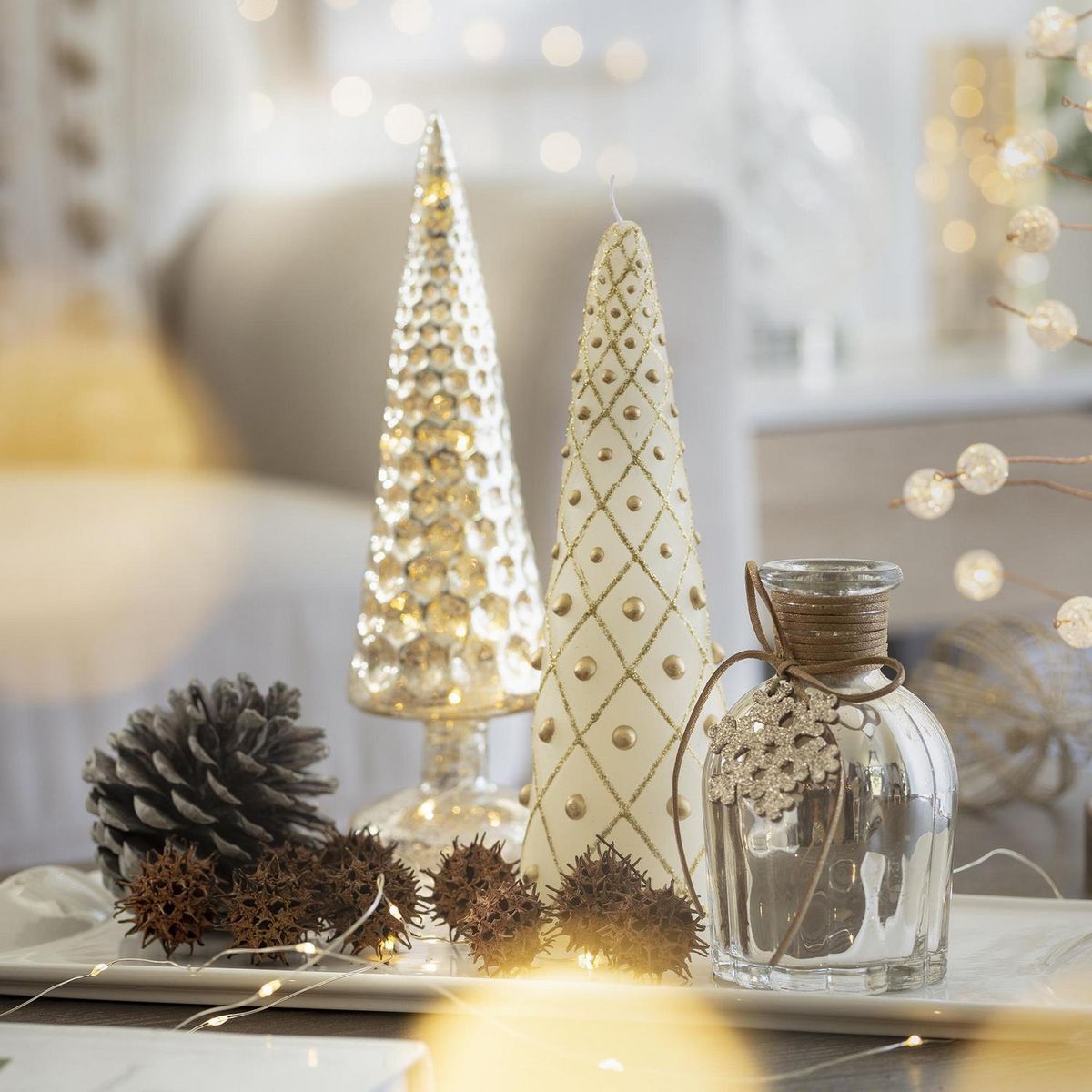 DEAR SANTA - Jarron deco gold 13 cm