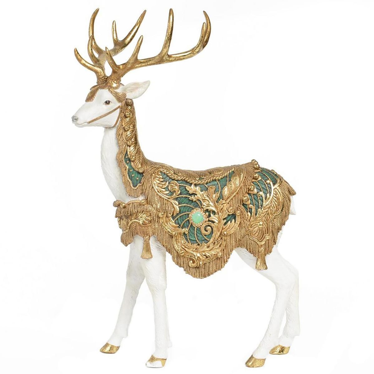 DEAR SANTA - Reno verde/dorado 42.4cm