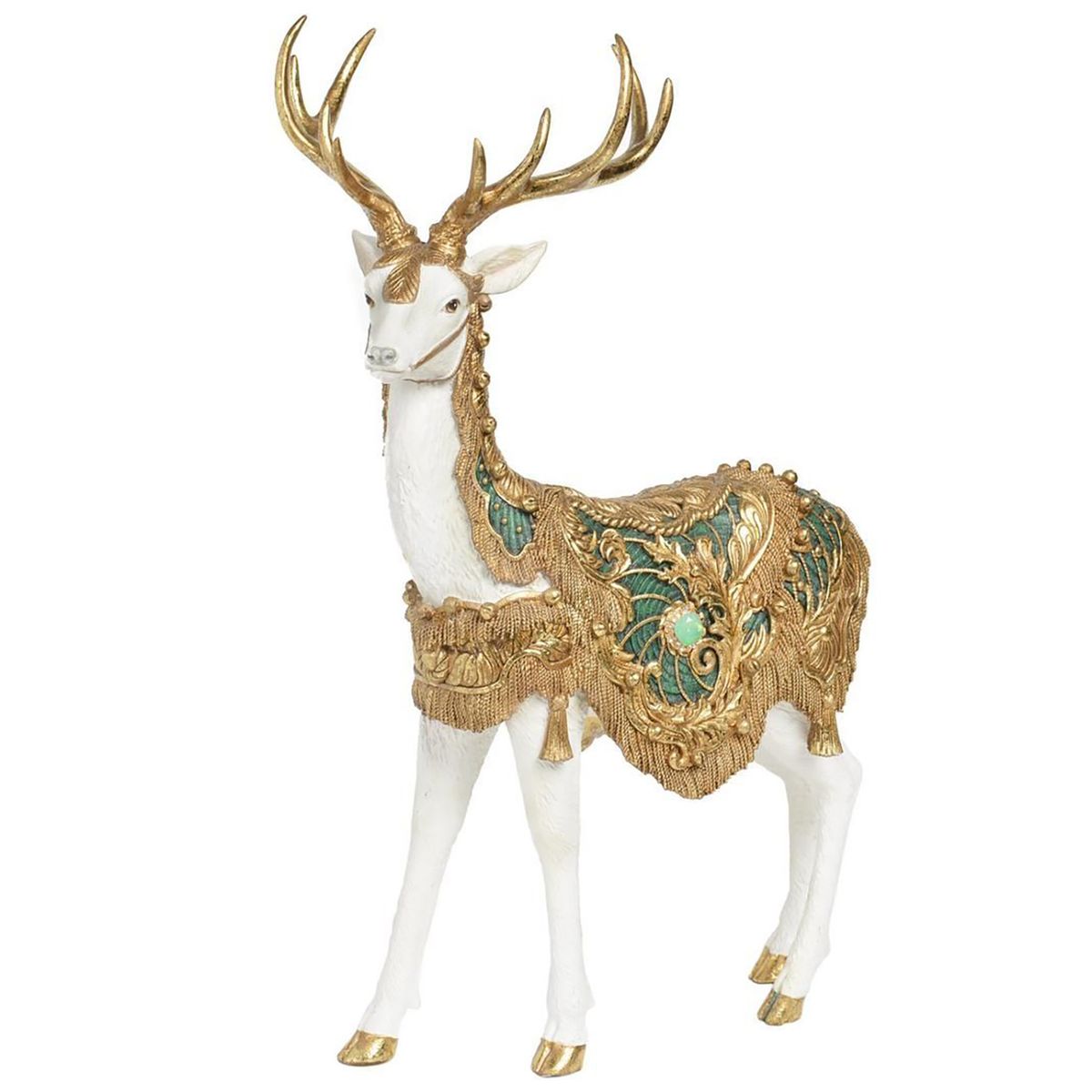 DEAR SANTA - Reno verde/dorado 42.4cm