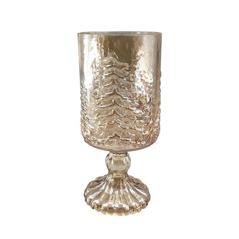 DEAR SANTA - Candelabro vidrio pino gold 25 cm