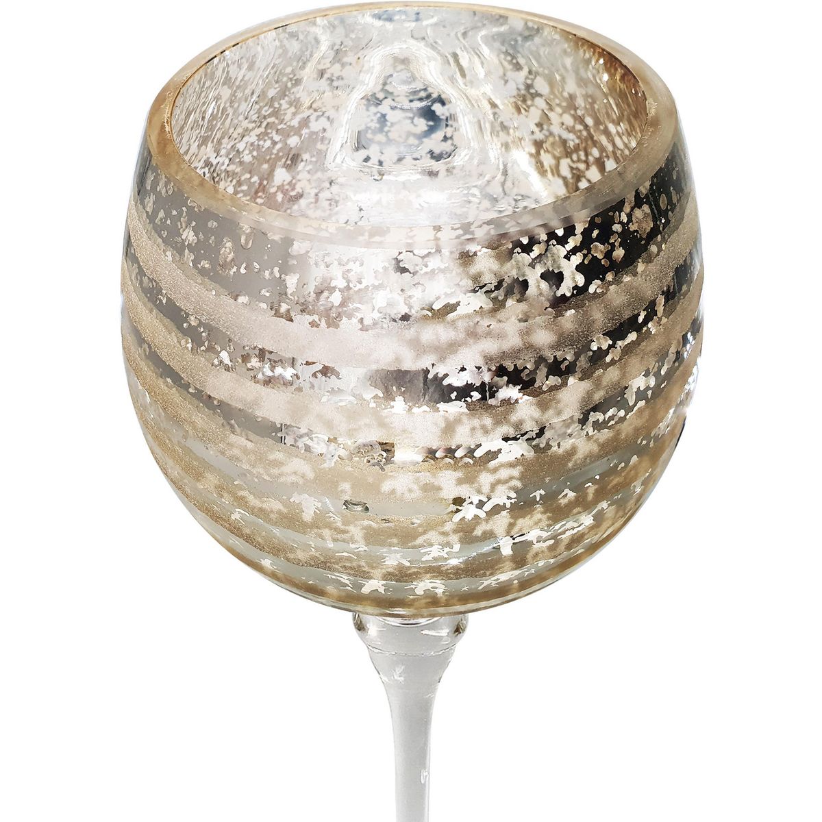 DEAR SANTA - Candelabro vidrio gold 40 cm