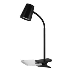 JUST HOME COLLECTION - Lámpara de escritorio led pinza negra