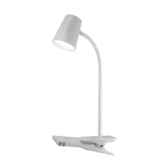 JUST HOME COLLECTION - Lámpara de escritorio led pinza blanca