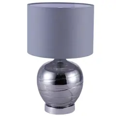 JUST HOME COLLECTION - Lámpara Mesa DW-TABC-007AP Gris/Plata 25x41 cm