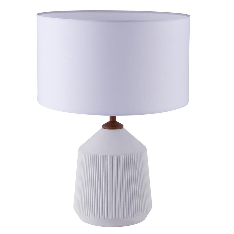 JUST HOME COLLECTION - Lámpara de mesa 1 luz E27 blanca