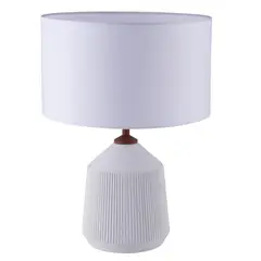JUST HOME COLLECTION - Lámpara de mesa 1 luz E27 blanca
