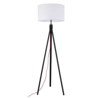 Lmpara de pie 1 luz E27 negra