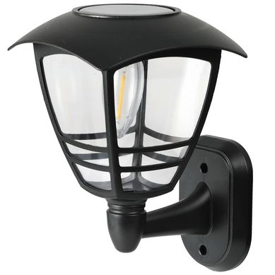 Farol pared solar. Negro