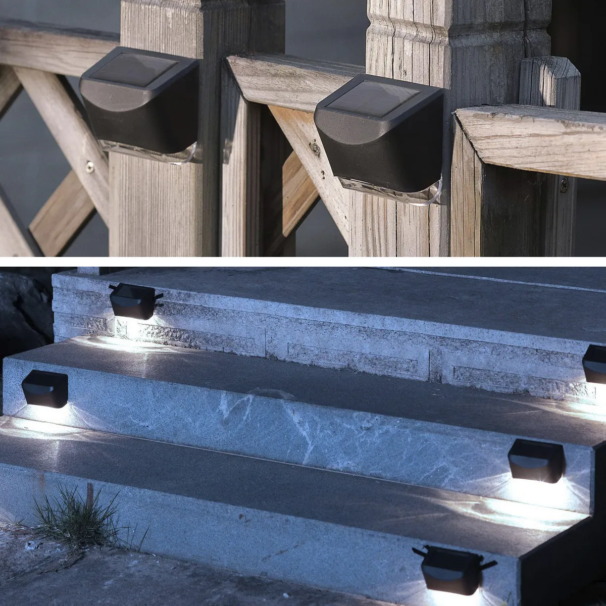 JUST HOME COLLECTION - Apliqué Led Guía Solar o Pila Exterior IP44 Luz Fría