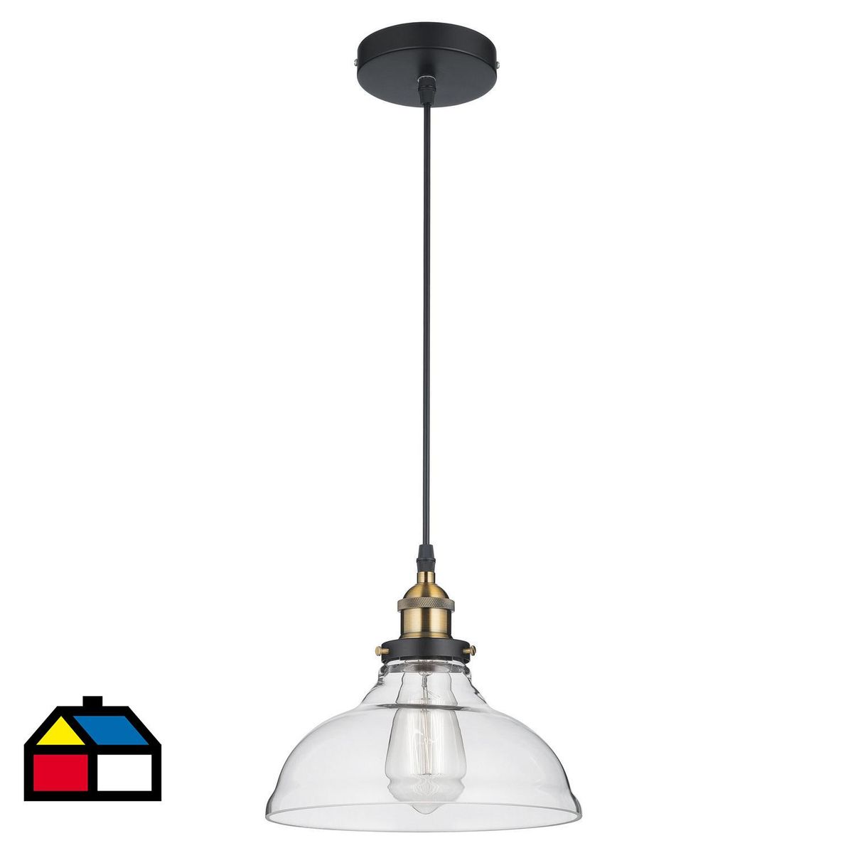 JUST HOME COLLECTION - Lámpara Colgante Acero Amarillo