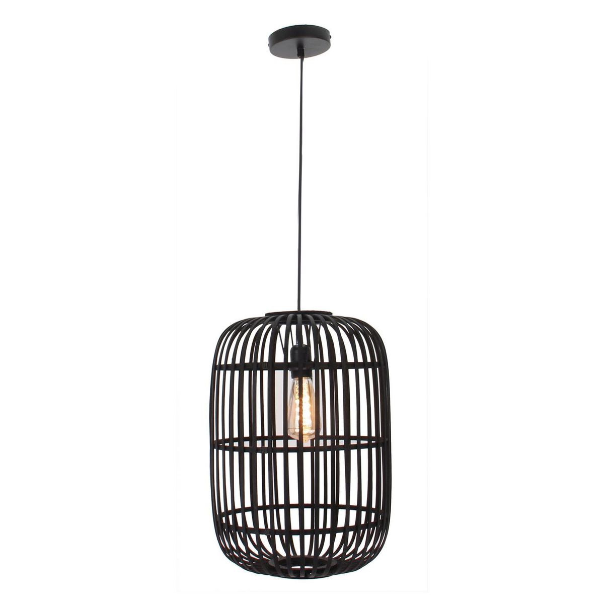 Lámpara Colgante Metal Negro, marca JUST HOME COLLECTION - Foto 2