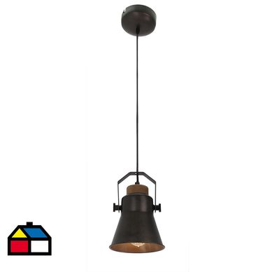 Lmpara colgante 1 luz E27 negra