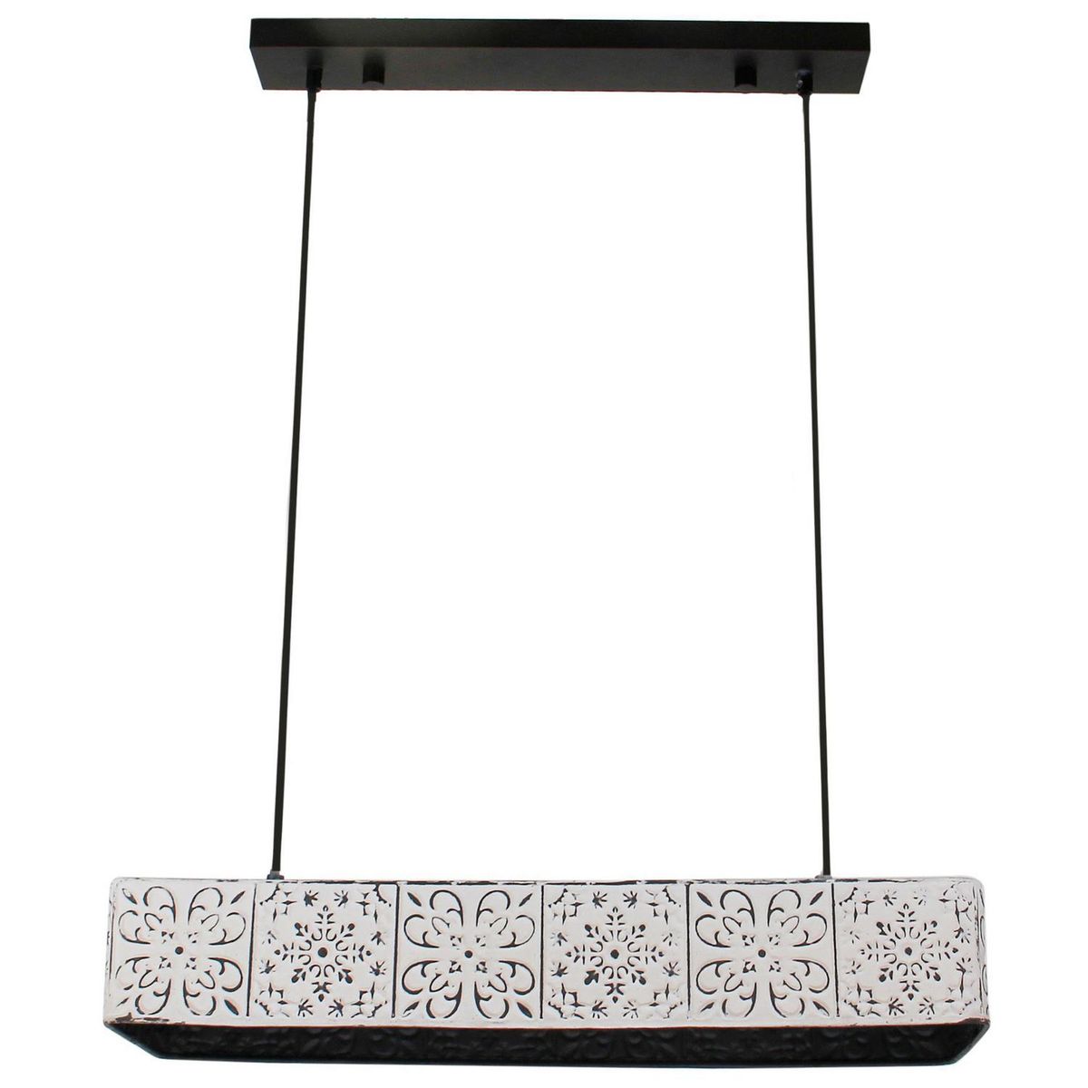 JUST HOME COLLECTION - Lámpara Colgante Metal Blanco