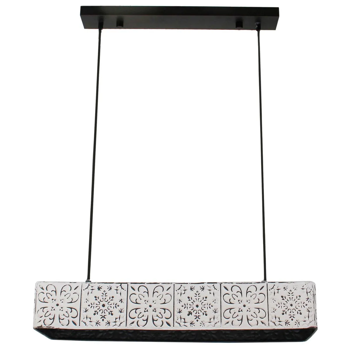 JUST HOME COLLECTION - Lámpara Colgante Metal Blanco