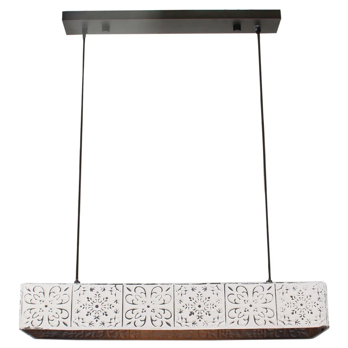 JUST HOME COLLECTION - Lámpara Colgante Metal Blanco