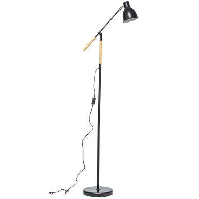 Lmpara de pie 1 luz E27 negro