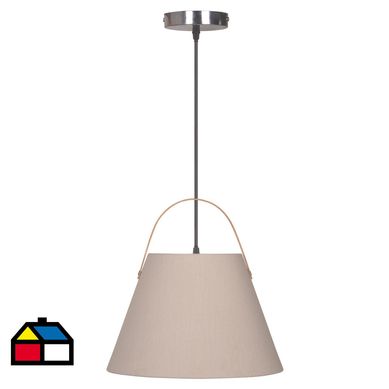Lmpara colgante 1 luz E27 beige