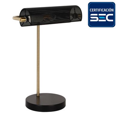 Lmpara de mesa antigua 1 luz E14 negra