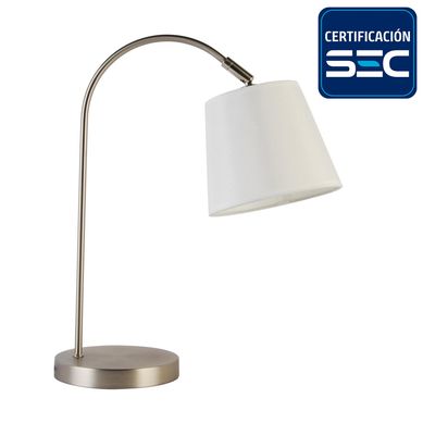 Lmpara de mesa 1 luz E14 blanca.