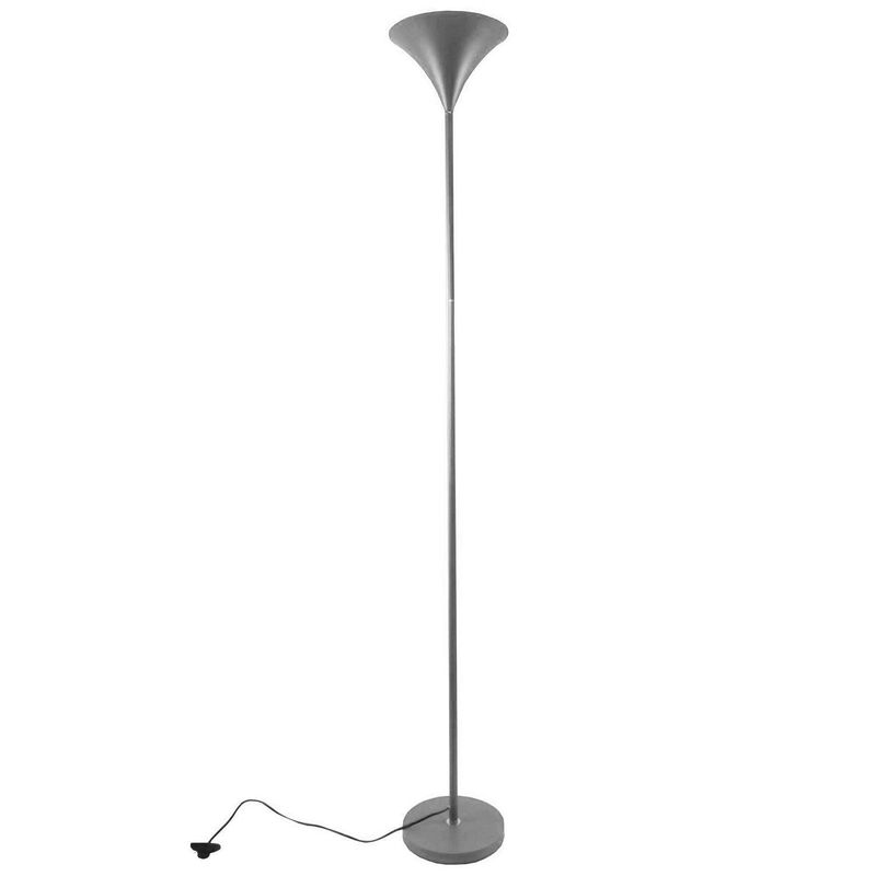 JUST HOME COLLECTION - Lámpara de pie metal 1 luz E27 gris