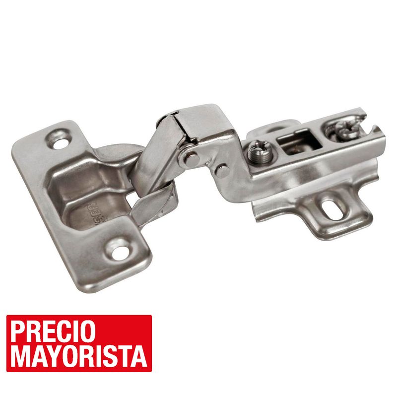 FIXSER - Bisagra reten curva 35mm 110° con tornillos