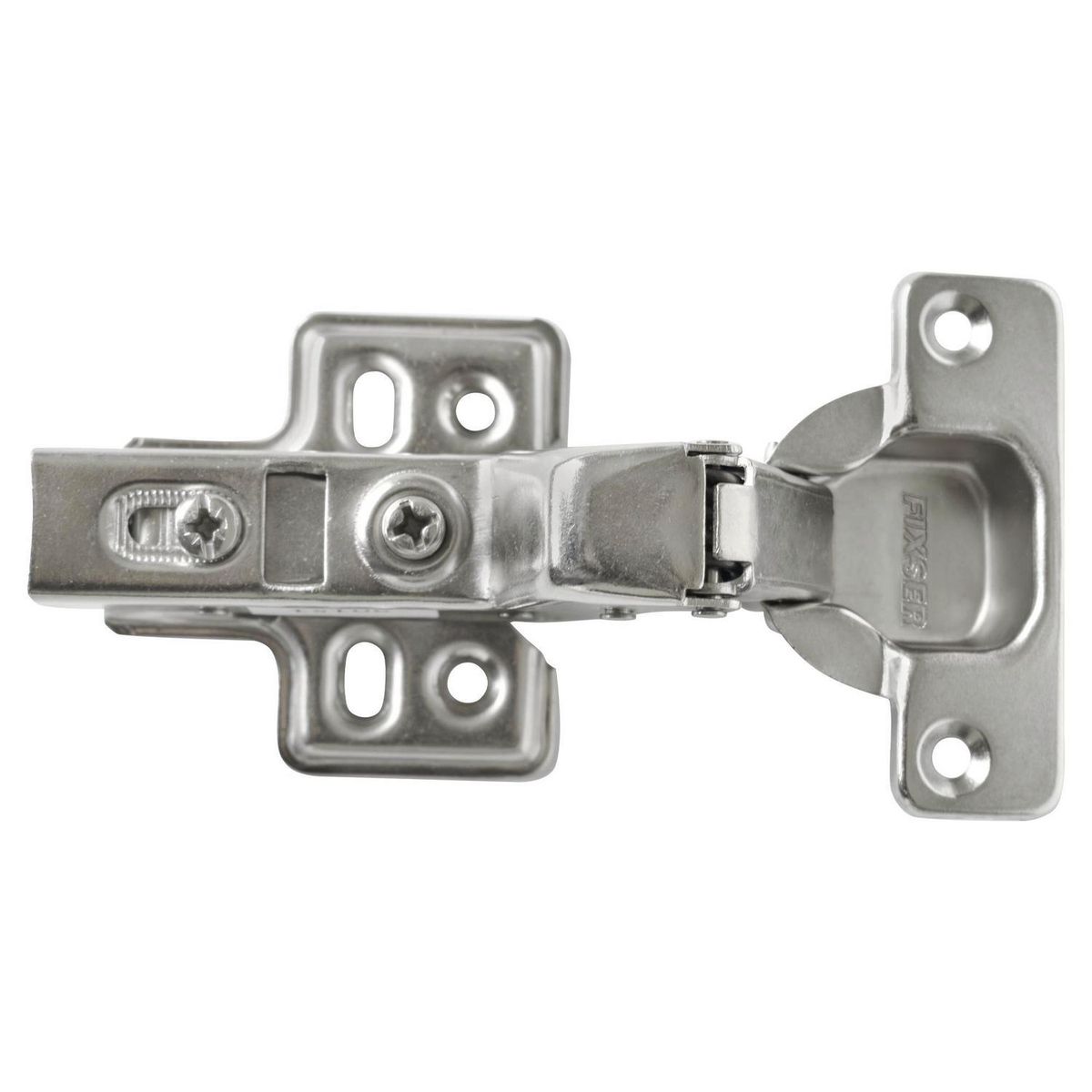 FIXSER - Bisagra reten cierre suave curva 35mm 110° 2 unidades con tornillos