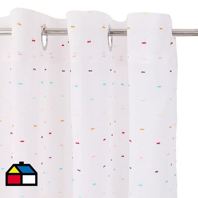 Cortina velo dota 140x220 cm blanco