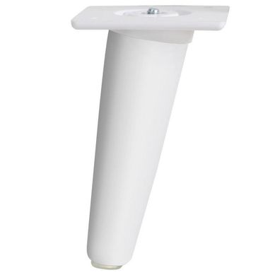 Pata madera conica 150 mm blanca