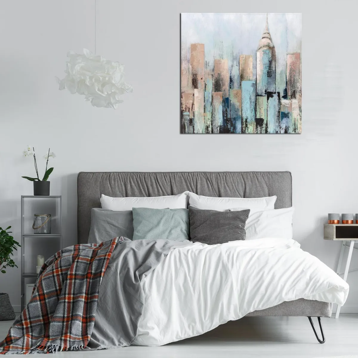 JUST HOME COLLECTION - Canvas city blue 100x100 cm
